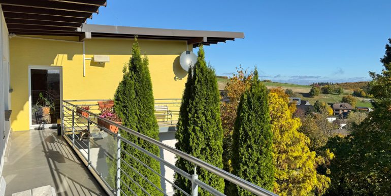 Blick vom Balkon