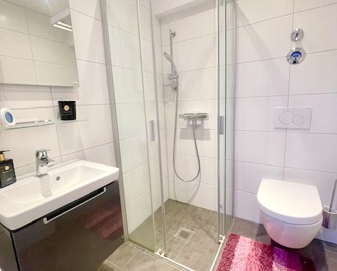 Gäste-WC mit ebenerdiger Dusche