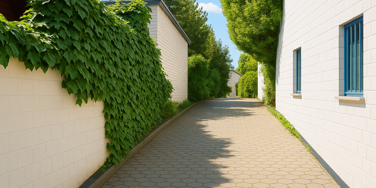 Zufahrt Garage KI bearbeitet