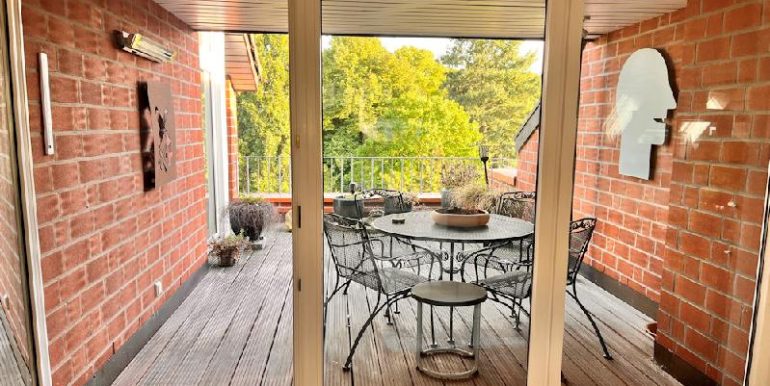 Balkon aus Küche