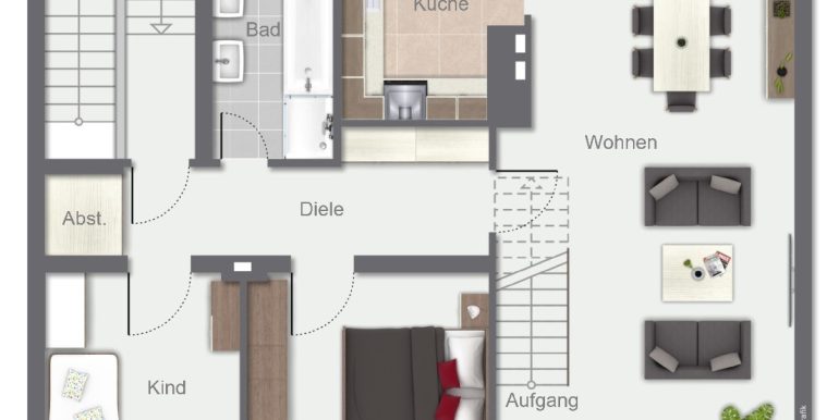 Wohnung DG (vermietet)