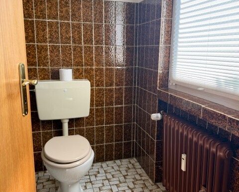 Haushälfte rechts - Gäste-WC mit Fenster