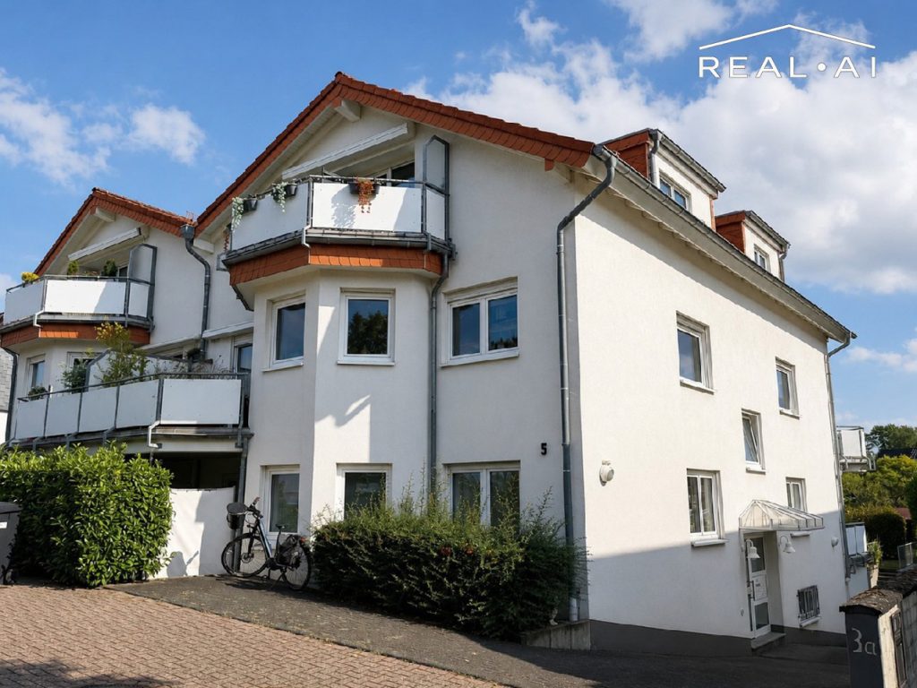Hausansicht mit KI bearbeitet