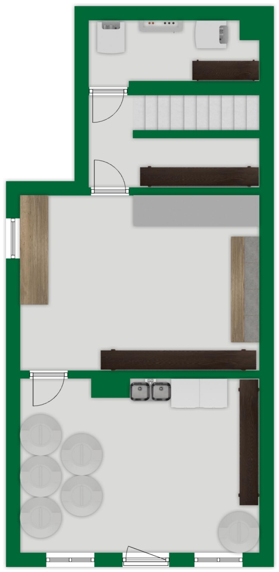 Grundriss-Skizze Kellergeschoss Hinterhaus